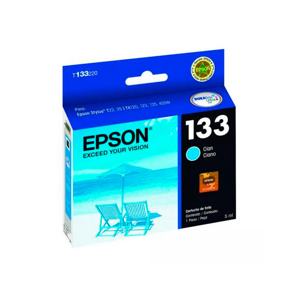 CARTUCHO EPSON T133220 (133) 5ML CIANO